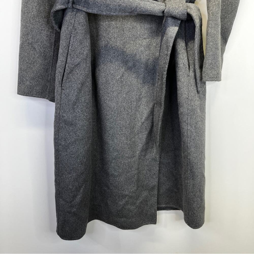 Lauren Ralph Lauren Belted Wool Blend Wrap coat gray - 14 - Picture 7 of 11